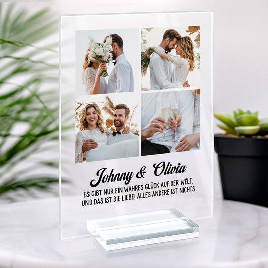 5180RGE2 schatz personalisierte acryl plakette mit fotos paar 5180R665G