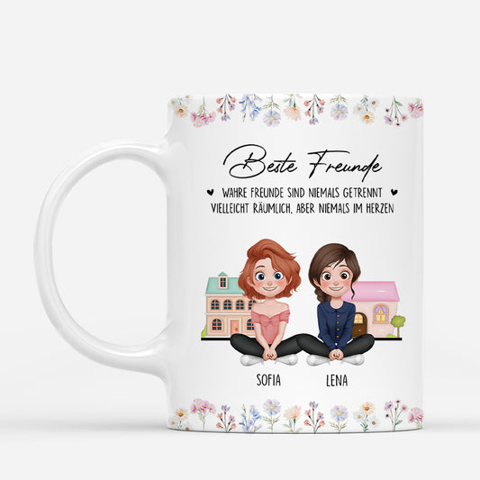 5181MGE1 beste freunde cartoon personalisierte tasse freundinnen_ 5181M6TAA