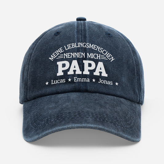 5201AGE1 meine lieblingsmenschen nennen mich mama personalisiertes geschenk washed cap mama papa oma opa 5201aj8fnb