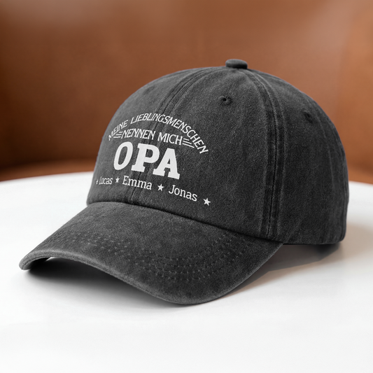 5201AGE2 meine lieblingsmenschen nennen mich mama personalisiertes geschenk washed cap mama papa oma opa 5201aj8fnb