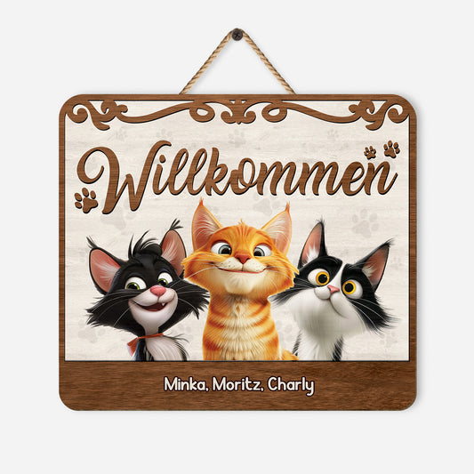 5321QGE1 willkommen holzschild personalisiert_ katzen 5321Q3YND