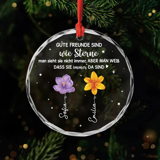 5342OGE1 freundschaft spruch kurz personalisierte glas ornamente beste freunde 5342OKVAF