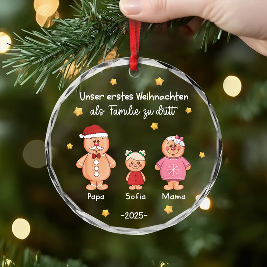 5354OGE2 unser erstes weihnachten lebkuchenmann personalisierter weihnachtsschmuck_ glas 5354OTTZI