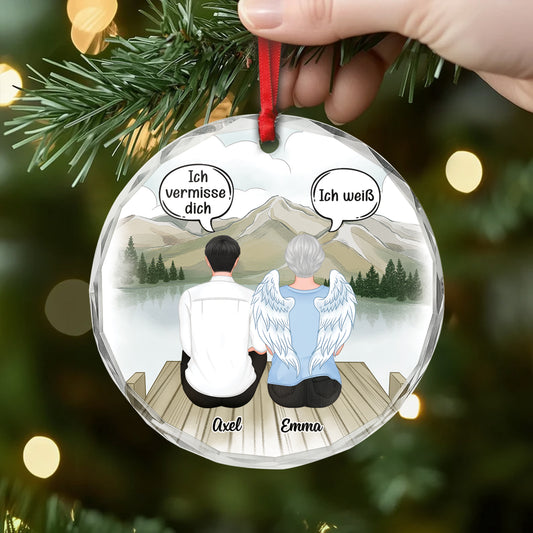 5366OGE2 ich vermisse dich personalisierte glas ornamente zur erinnerung 5366O6GNB