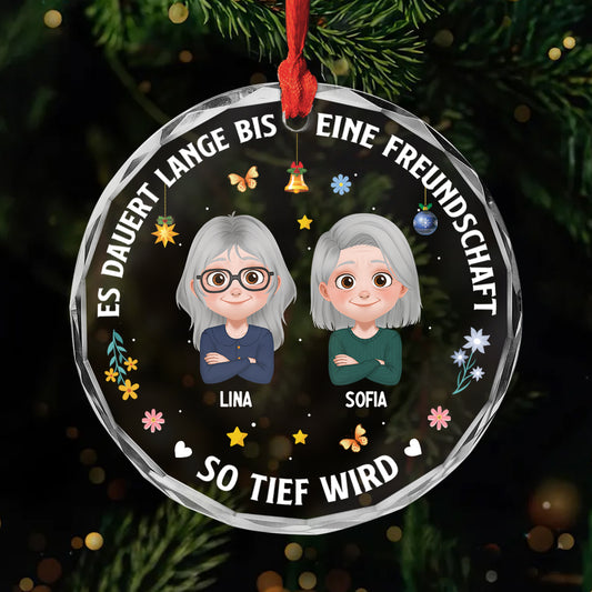 5367OGE1 es dauert lange bis freundschaften so tief werden personalisierter weihnachtsschmuck_ aus glas beste freunde 5367O6VCF