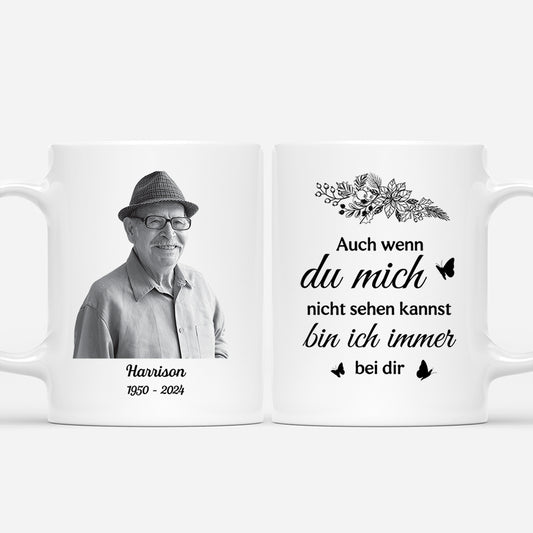 5399MGE1 obwohl du mich nicht sehen kannst bin ich immer bei dir mama papa tasse personalisieren zur erinnerung 5399M8LNB