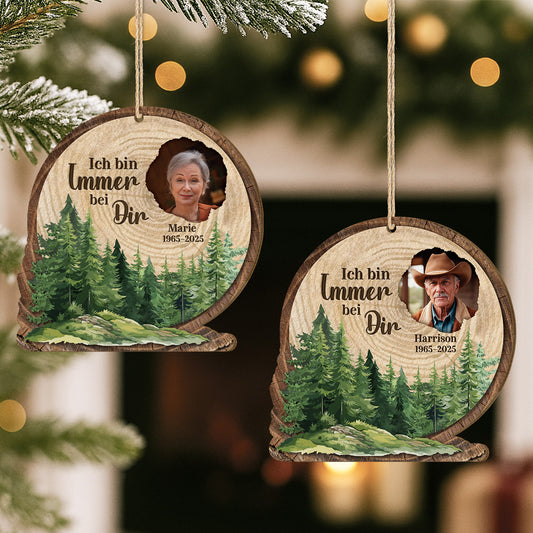 5425OGE2 ich bin immer bei dir personalisierte 1 schicht holz ornamente weihnachten mama mit foto zur erinnerung 5425O8ZQA