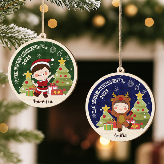 5430OGE2 mein erstes weihnachten personalisierte 1 schicht holz ornamente weihnachten baby 5430O3KQK
