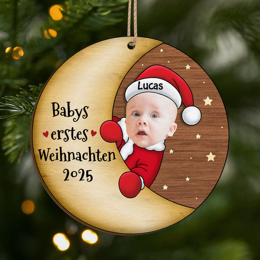 5433OGE1 babys erstes weihnachten personalisierte 2 schicht holz ornamente weihnachten mit foto_ 5433O8QNK_8d9fead4 35a3 4204 8a79 df2c9a689320