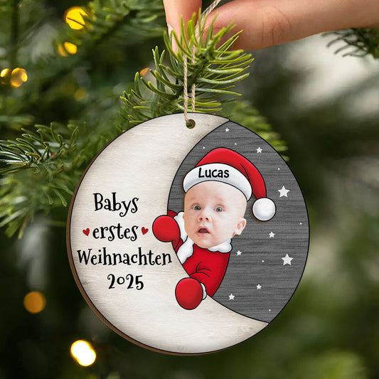 5433OGE2 babys erstes weihnachten personalisierte 2 schicht holz ornamente weihnachten mit foto_ 5433O8QNK_2b62b303 737c 41b6 92f5 e87fdc52fa38