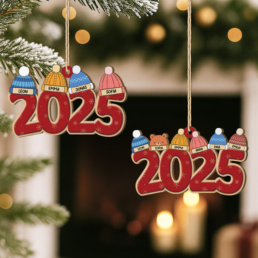 5465OGE2 frohe weihnachten personalisierte 1 schicht holz ornamente familie 5465OTQTI