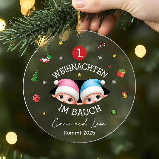 5492OGE2 erstes weihnachten im bauch personalisierter weihnachtsschmuck_ acryl baby mit foto 5492O6LTK