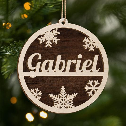 5496OGE1 schneeflocken mit namen personalisierte 1 schicht holz ornamente weihnachten 5496O6VAA