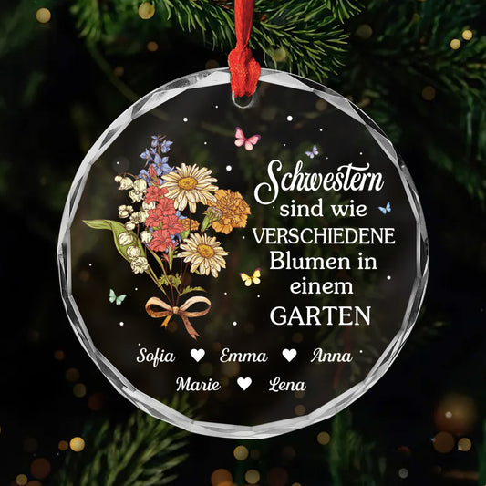 5497OGE1 schwestern sind wie verschiedene blumen personalisierte glas ornamente beste freundinnen 5497O6QTA