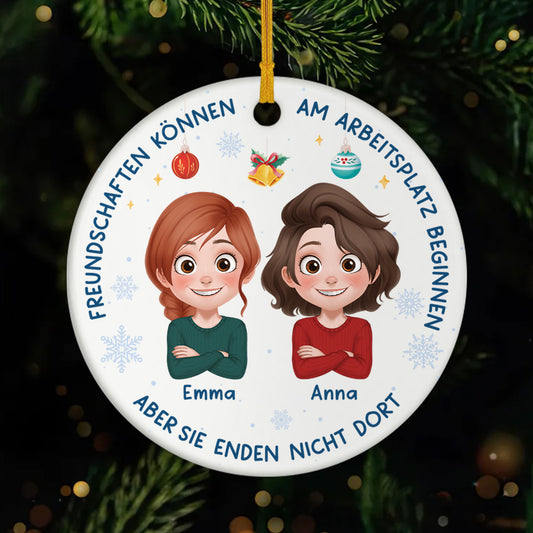5501OGE1 freundschaften konnen am arbeitsplatz beginnen personalisierter weihnachtsschmuck_ aus keramik kollegen 5501O8VZO