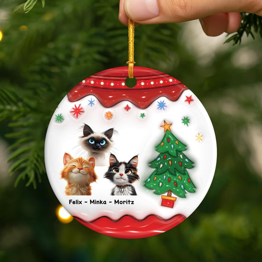 5506OGE2 katze frohe weihnachten personalisierter weihnachtsschmuck_ aus keramik mit foto 5506OTTAC