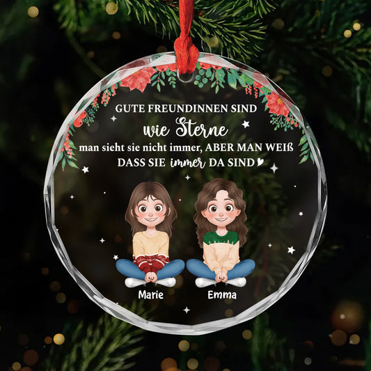 5528OGE1 gute freunde sind wie sterne personalisierte glas ornamente beste freunde cartoon 5528O3TNF