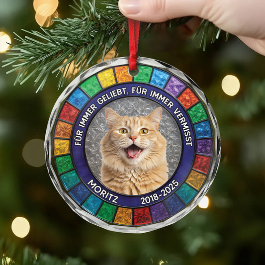 5530OGE2 ich bin immer bei dir personalisierte glas ornamente hund mit foto zur erinnerung 5530O3UZC