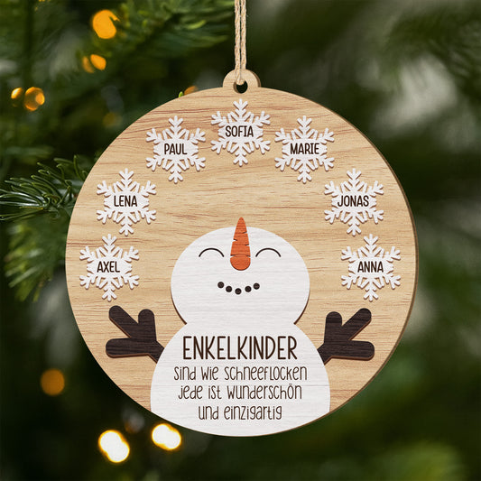5535OGE1 enkelkinder sind wie schneeflocken personalisierte 1 schicht holz ornamente weihnachten familie 5535OTVZI