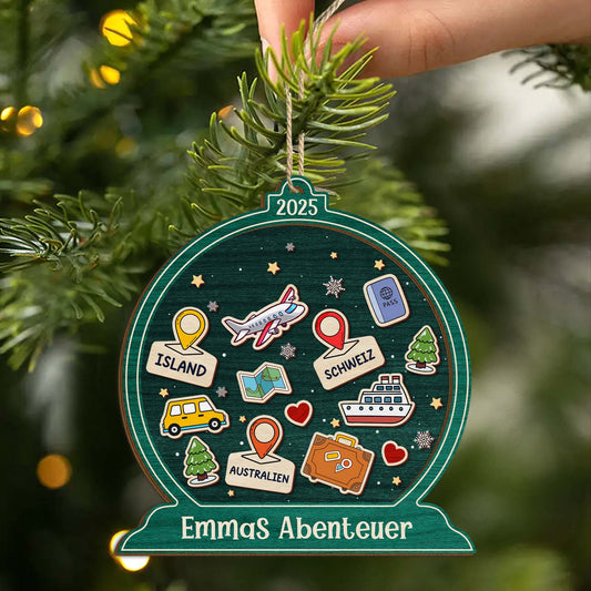 5537OGE2 abenteuer_ personalisierte 2 schicht holz ornamente weihnachten reisen 5537OTTZR