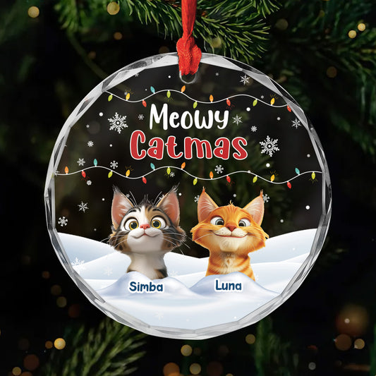 5539OGE1 meowy catmas personalisierter weihnachtsschmuck_ aus glas katzen 5539O3YTD