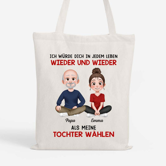 5545BGE1 immer wieder meine mamameinen papa personalisierte einkaufstasche sohn tochter 5545b8laa