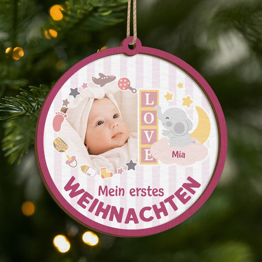 5550OGE1 mein erstes weihnachten personalisierte 2 schicht holz ornamente baby 5550O5Q5K
