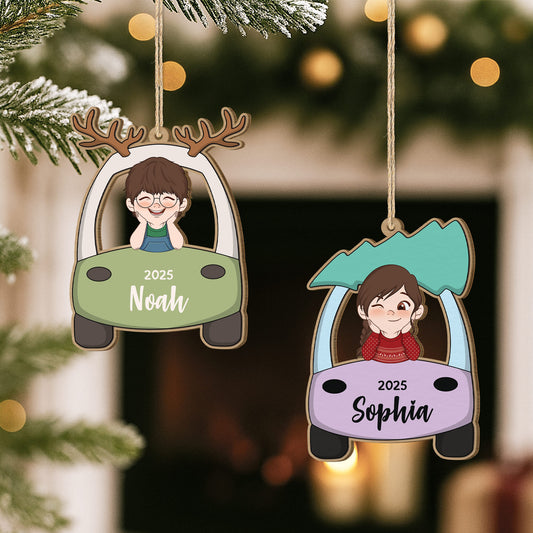 5576OGE2 kinder auto personalisierte 1 schicht holz ornamente weihnachten 5576O6TAK