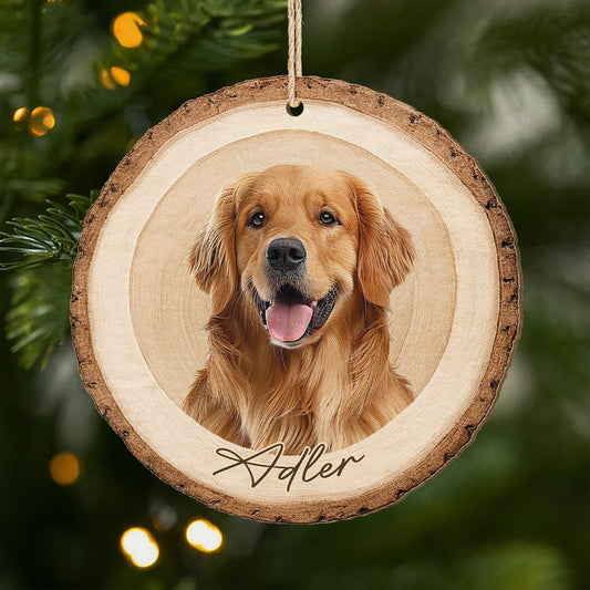 5595OGE1 hund mit foto personalisierte 1 schicht holz ornamente weihnachten 5595O3LCC