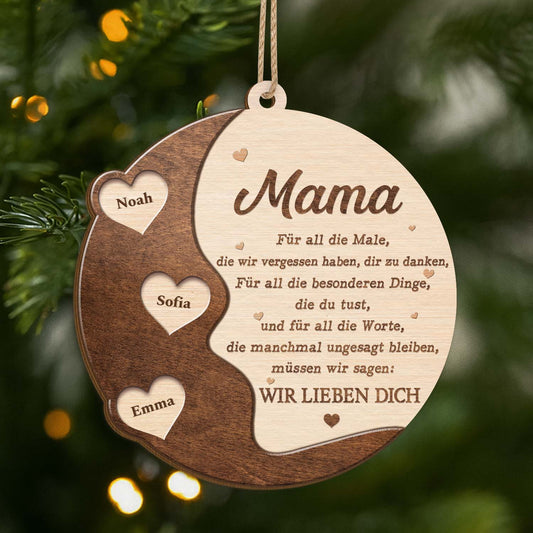 5598OGE1 ich danke dir fur alles was du tust personalisierte 2 schicht holz ornamente mama 5598O5QTA