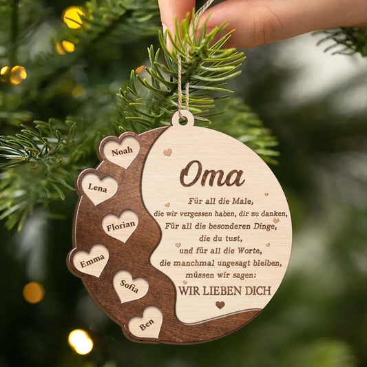 5598OGE2 ich danke dir fur alles was du tust personalisierte 2 schicht holz ornamente mama 5598O5QTA
