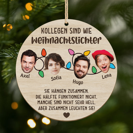5609OGE1 kollegen sind wie weihnachtslichter personalisierte 1 schicht holz ornamente mit gesicht 5609OTQZO