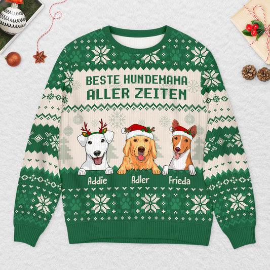 5652WGE2 das leben ist besser mit hunden weihnachtspullover hund personalisiert_ 5652WKZNC