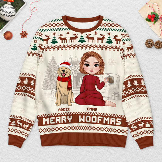 5668WGE2 happy pawlidays weihnachtspullover hund personalisiert_ 5668W6HTC