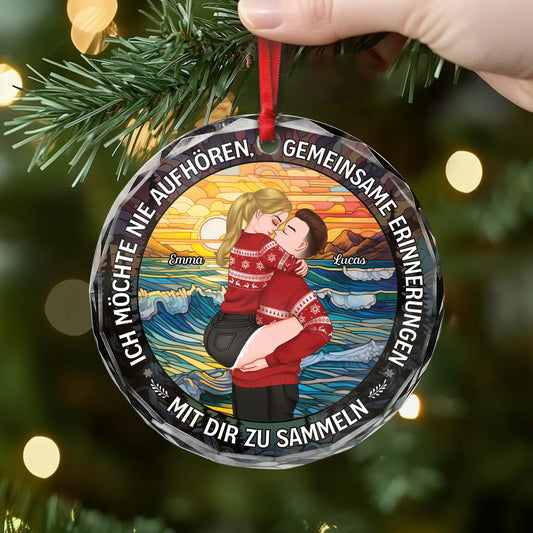 5731OGE2 ich mochte dass wir fur immer erinnerungen schaffen personalisierter weihnachtsschmuck_ glas paar 5731O8TTG