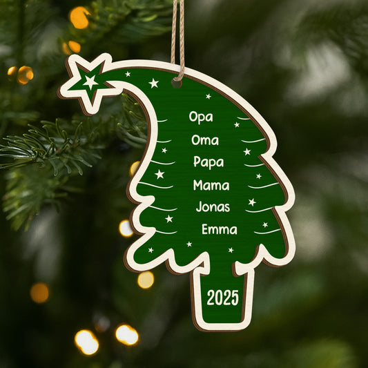 5737OGE1 weihnachtsbaum mit namen personalisierte 2 schicht holz ornamente weihnachten familie 5737O8QTI