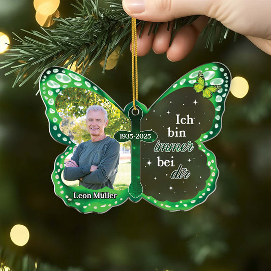 5760OGE2 deine flugel waren bereit aber mein herz nicht personalisierter weihnachtsschmuck_ acryl mit foto zur erinnerung 5760O3LTA