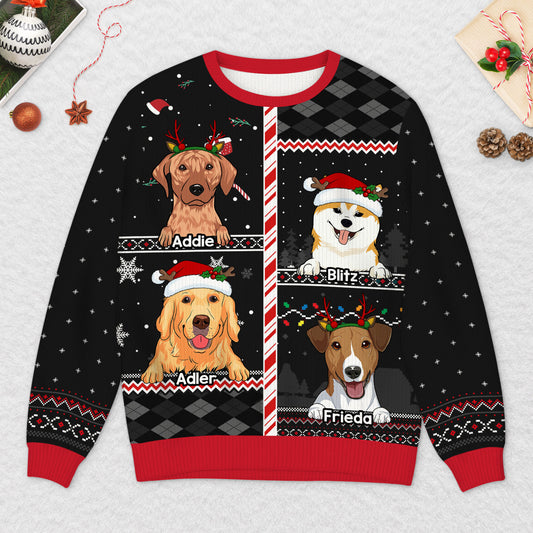 5772WGE2 bilderrahmen hunde weihnachtspullover hund personalisiert_ 5772WKYAC