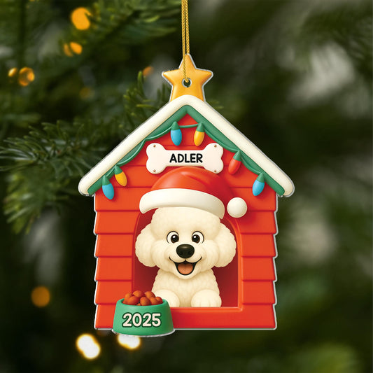 5824OGE1 3d druck effekt hundehaus personalisierter weihnachtsschmuck acryl hunde 5824OKZCC min