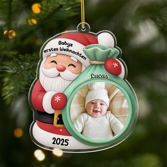 5835OGE1 kleines bundel freude personalisierter weihnachtsschmuck_ acryl zur geburt eines babys 5835O3LQK