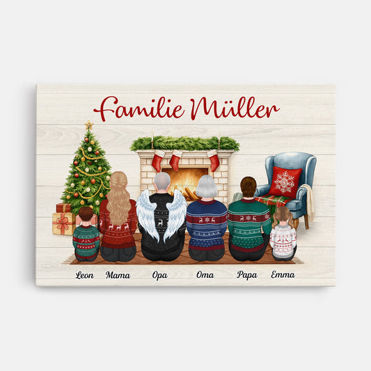 5864CGE1 die familie weihnachten personalisierte leinwand familie_ 5864C3YTI