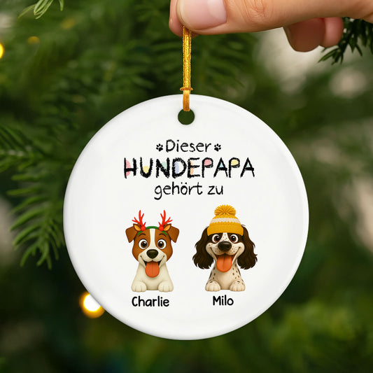 5882OGE2 diese hundemama gehort zu keramik christbaumschmuck hund personalisiert_ 5882OKV5C