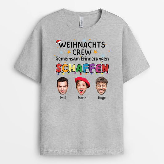 5912GE2 weihnachts crew gemeinsam erinnerungen schaffen personalisiertes t shirt freundin_ mit gesicht 5912AKZMF