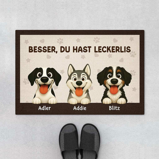 5944DGE1 besser du hast ein leckerli fussmatte personalisiert hund_ 5944DKQTC