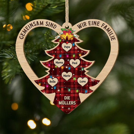 5961OGE1 gemeinsam sind wir eine familie personalisierte 1 schicht holz ornamente weihnachten familie mit namen 5961OKTMI