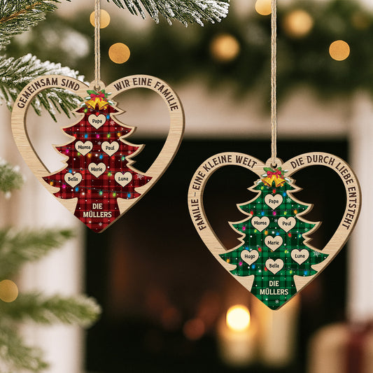5961OGE2 gemeinsam sind wir eine familie personalisierte 1 schicht holz ornamente weihnachten familie mit namen 5961OKTMI