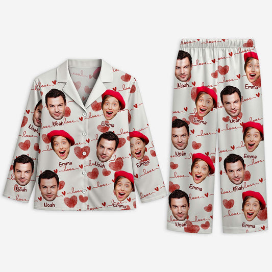 5973VGE1 ich liebe dich personalisierte pyjama paare mit gesicht_ 5973VTLZG_1