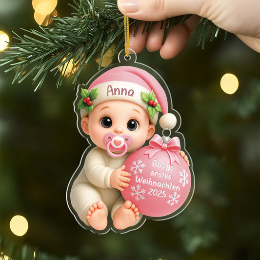 5984OGE2 3d druck effekt babys erstes weihnachten acryl weihnachtsschmuck_ personalisiert 5984OKTQK