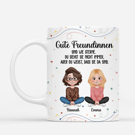 5992MGE1 gute freunde sind wie sterne cartoon beste freunde tasse personalisiert 5992M3QQF