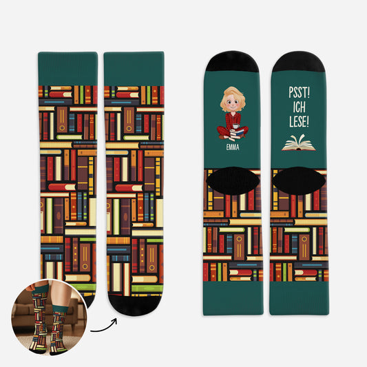 6030JGE1 psst ich lese socken personalisiert_ leseratten_ manner frauen 6030J6Q5A